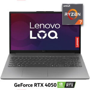 LAPTOP LENOVO LOQ 15ARP10E, AMD RYZEN 7 7735HS, RAM 16GB, 512GB SSD, RTX 4050 6GB, 15.6 FHD 144HZ,  ES/WIN11, (83S0004ALM)